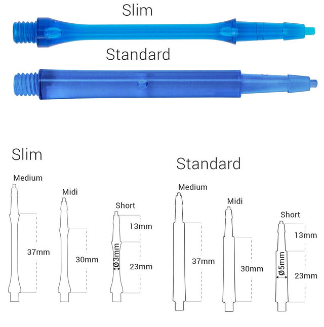Harrows CLIC Aqua System Dart Stems Shafts main product image showing the stems, packaging, and included contents