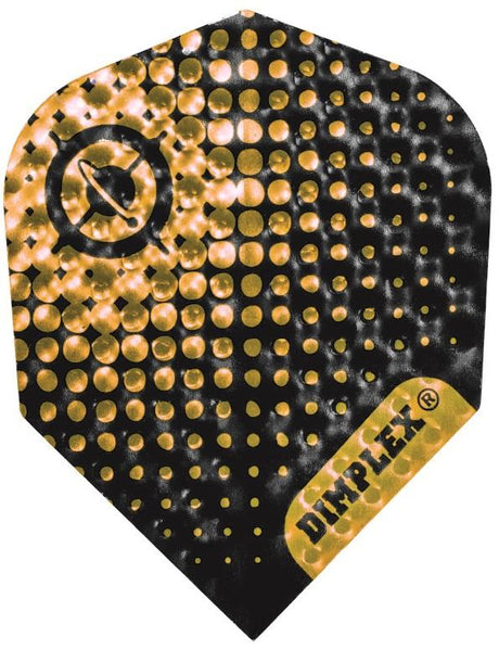 Harrows Dimplex Gold Black 4001 Standard Shape - Harrows Dimplex Gold Black Standard Dart Flights