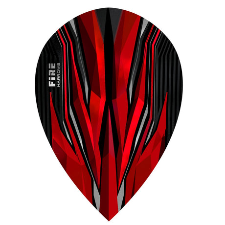 Harrows Fire Red Pear Dart Flights main image on a white background.