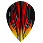Harrows Fire Two Tone Flame Pear Dart Flights main image on a white background.