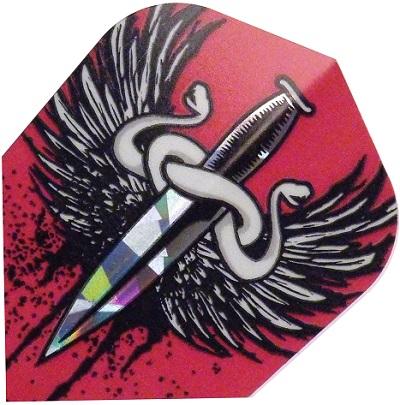 Harrows Hologram Dagger and Wings Dart Flights main image on a white background.