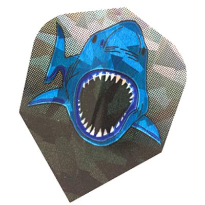 Harrows Hologram Shark Dart Flights main image on a white background.