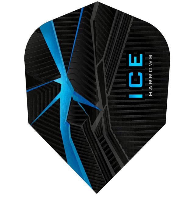 Harrows ICE Recut Aqua Standard Dart Flights main product image showing the flight design and product contents