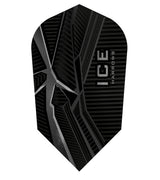 Harrows ICE Recut Black Slim Dart Flights main product image showing the flight design and product contents