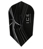 Harrows ICE Recut Black Slim Dart Flights main product image showing the flight design and product contents