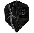 Harrows ICE Recut Black Standard Dart Flights main product image showing the flight design and product contents