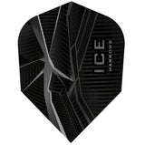 Harrows ICE Recut Black Standard Dart Flights main product image showing the flight design and product contents