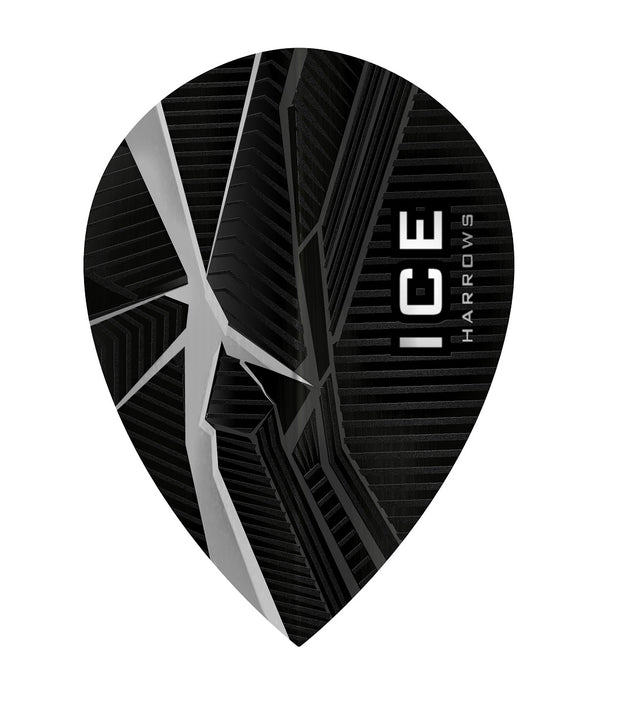 Harrows ICE Recut Clear Pear Dart Flights main product image showing the flight design and product contents