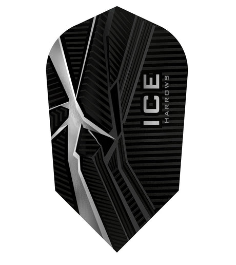 Harrows ICE Recut Clear Slim Dart Flights main product image showing the flight design and product contents