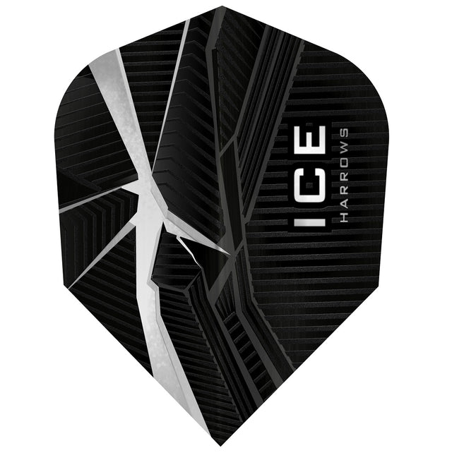 Harrows ICE Recut Clear Standard Dart Flights main product image showing the flight design and product contents