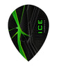 Harrows ICE Recut Green Pear Dart Flights main product image showing the flight design and product contents