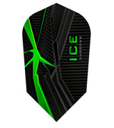 Harrows ICE Recut Green Slim Dart Flights main product image showing the flight design and product contents