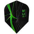 Harrows ICE Recut Green Standard Dart Flights main product image showing the flight design and product contents