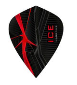 Harrows ICE Recut Red Kite Dart Flights main product image showing the flight design and product contents
