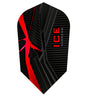 Harrows ICE Recut Red Slim Dart Flights main product image showing the flight design and product contents