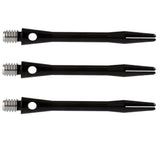Harrows Keramic Black Dart Stems Shafts Black main product image showing the stems, packaging, and included contents