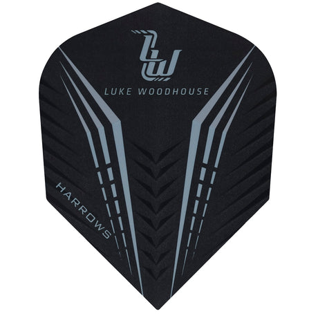 Harrows Luke Woodhouse Standard Shape Dart Flights main product image showing the flight design and product contents
