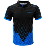 Harrows Paragon Blue Dart Shirt front view image showing the complete shirt design, colours, and styling details