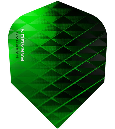 Harrows Paragon Green Dart Flights main image on a white background.