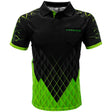 Harrows Paragon Green Dart Shirt front view image showing the complete shirt design, colours, and styling details