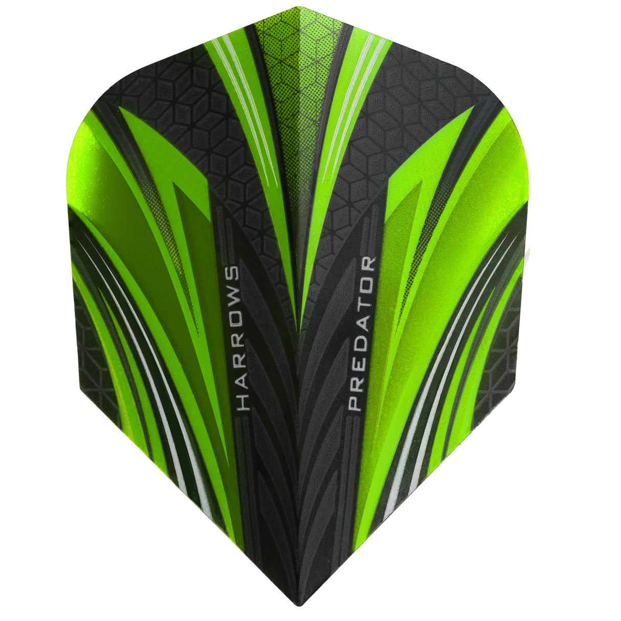 Harrows Predator Green Standard Dart Flights main image on a white background.