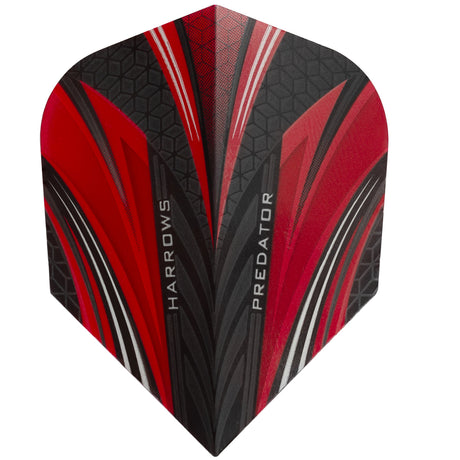 Harrows Predator Red Standard Dart Flights main image on a white background.