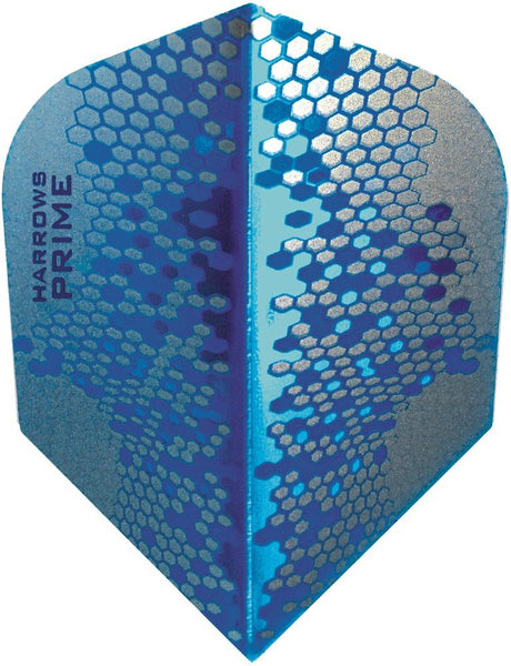 Harrows Prime Blue HEX Dart Flights main image on a white background.