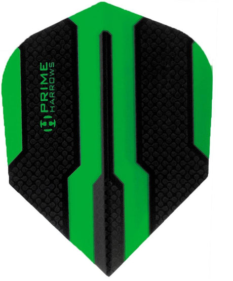 Harrows Prime Green Dual Zone Dart Flights main image on a white background.