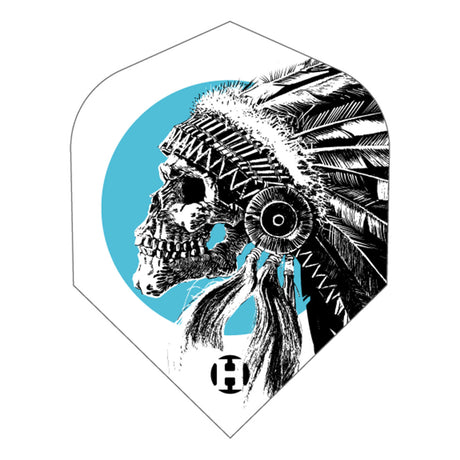 Harrows Prime Indian Skull No6 Standard Dart Flights main product image showing the flight design and product contents