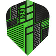 Harrows Prime NX90 No6 Standard Green Dart Flights main product image showing the flight design and product contents
