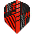 Harrows Prime NX90 No6 Standard Red Dart Flights main product image showing the flight design and product contents