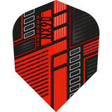 Harrows Prime NX90 No6 Standard Red Dart Flights main product image showing the flight design and product contents