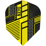 Harrows Prime NX90 No6 Standard Yellow Dart Flights main product image showing the flight design and product contents