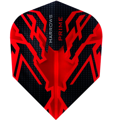 Harrows Prime Strix Red Black Dart Flights main image on a white background.