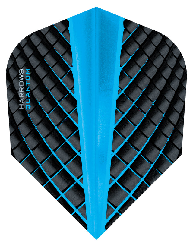 Harrows Quantum Aqua Dart Flights main image on a white background.