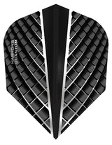Harrows Quantum Black Dart Flights main image on a white background.