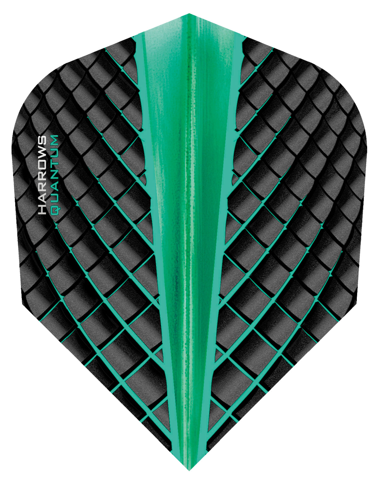 Harrows Quantum Jade Dart Flights main image on a white background.
