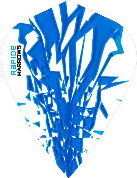 Harrows Rapide Kite Aqua on White Dart Flights main image on a white background.