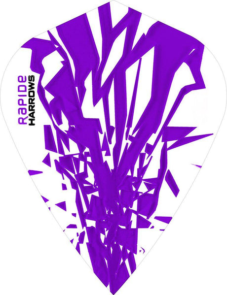 Harrows Rapide Kite Purple on White Dart Flights main image on a white background.