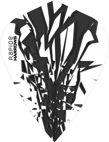 Harrows Rapide Kite Smokey on White Dart Flights main image on a white background.