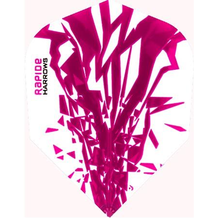 Harrows Rapide Pink on White Dart Flights main image on a white background.