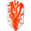 Harrows Rapide Slim Orange on White Dart Flights main product image showing the flight design and product contents