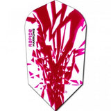 Harrows Rapide Slim Pink on White Dart Flights main product image showing the flight design and product contents