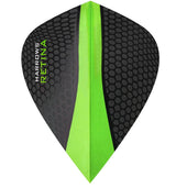 Harrows Retina Kite Green Dart Flights main product image showing the flight design and product contents