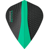 Harrows Retina Kite Jade Dart Flights main product image showing the flight design and product contents