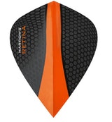 Harrows Retina Kite Orange Dart Flights main product image showing the flight design and product contents