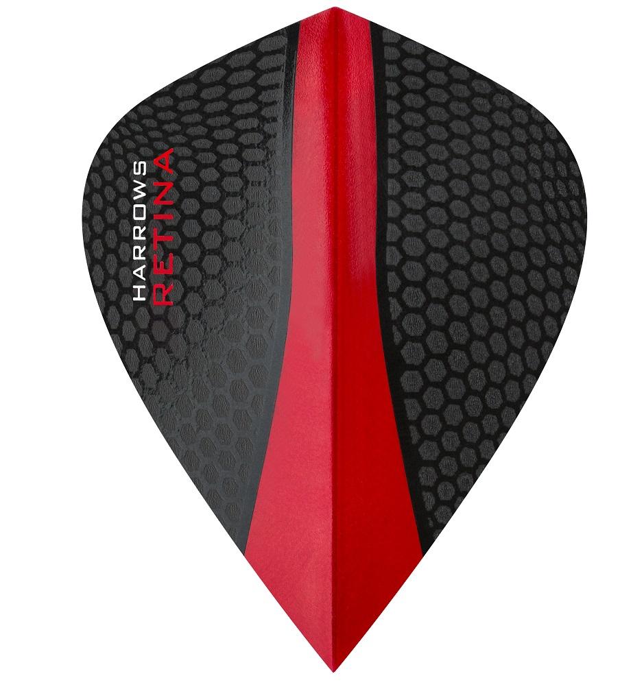 Harrows Retina Kite Red Dart Flights main product image showing the flight design and product contents