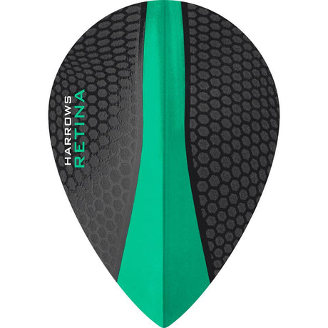 Harrows Retina Pear Jade Dart Flights main product image showing the flight design and product contents