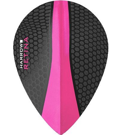 Harrows Retina Pear Pink Dart Flights main product image showing the flight design and product contents
