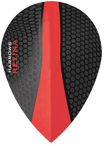 Harrows Retina Pear Red Dart Flights main product image showing the flight design and product contents